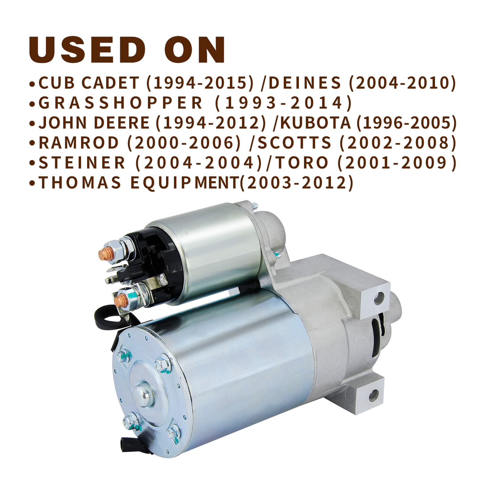 Starter for Kohler Cub Cadet 15-31HP 10T 2509808 2509809 2509811 8000335