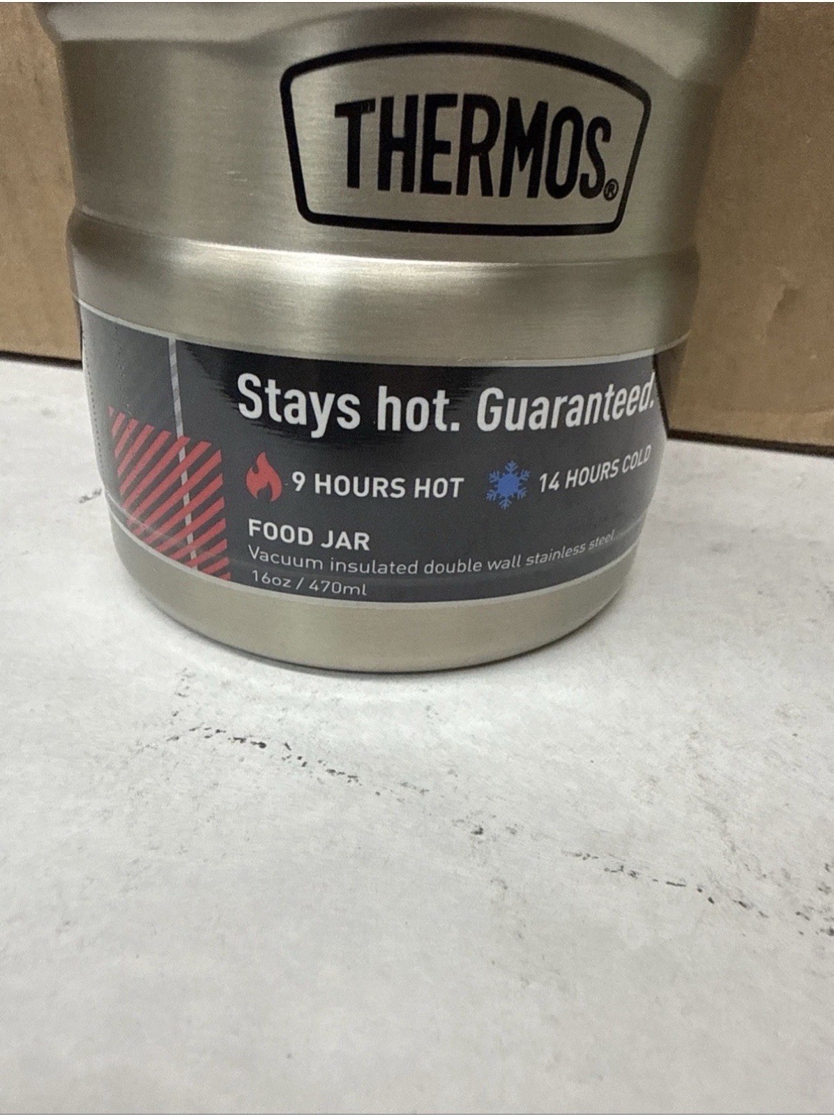 Thermos 16 oz Stainless Icon Vacuum Insulated Stainless Steel Food Jar Container