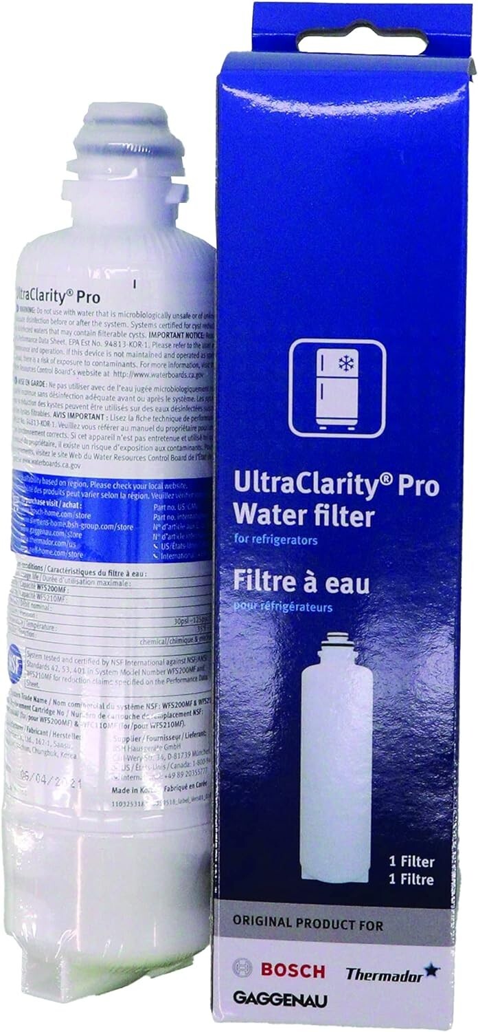 1 PACK Bosch Ultra Clarity Pro BORPLFTR50 Water Filter Blue #WFS200MF/WFS210MF