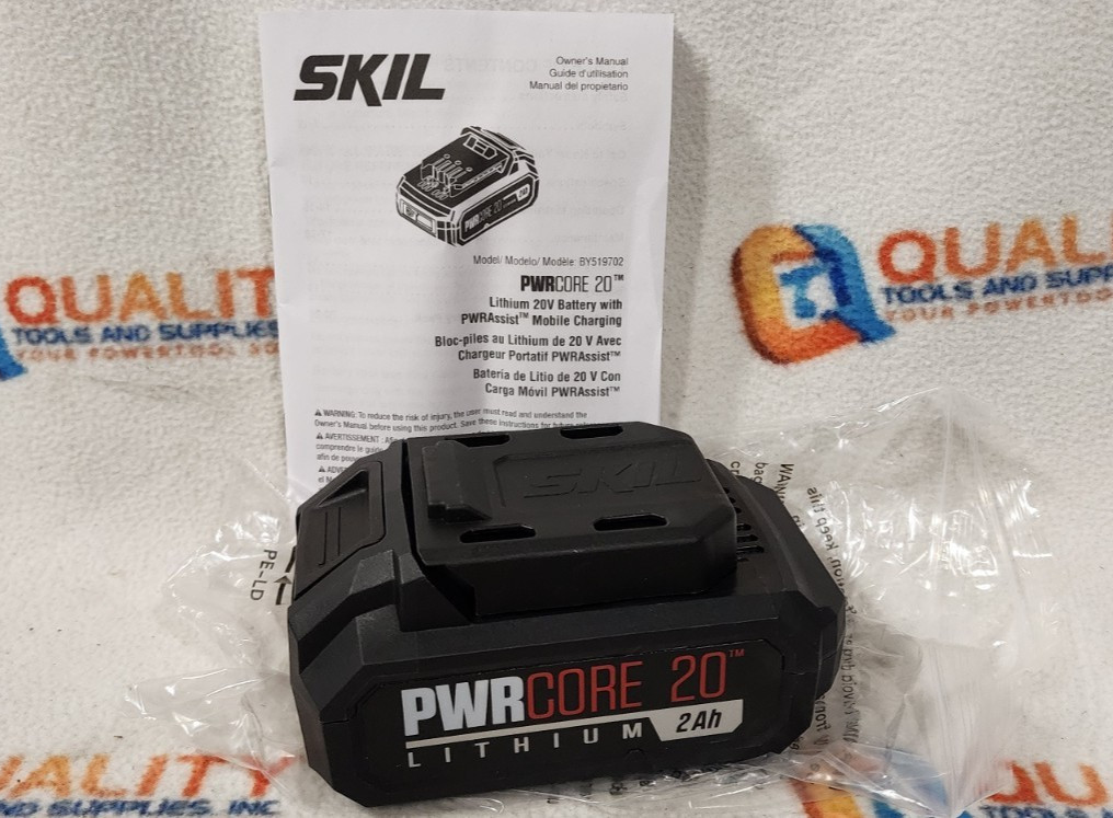 Skil BY519702 20V PWRCore20 Li-Ion Battery 2.0Ah with PWRAssist Mobile Charging