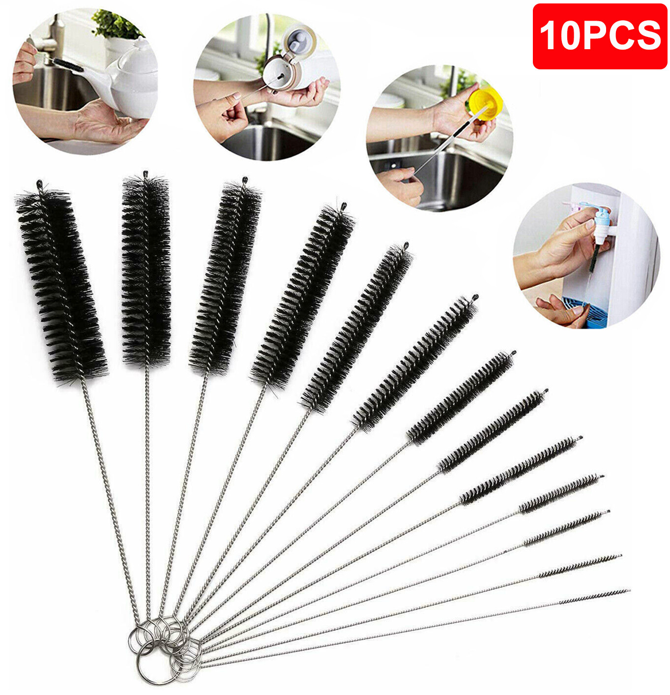 Bottle Cleaner Brushes Set Pipe Bong Cleaner Glass Tube Cleaning Brush Household