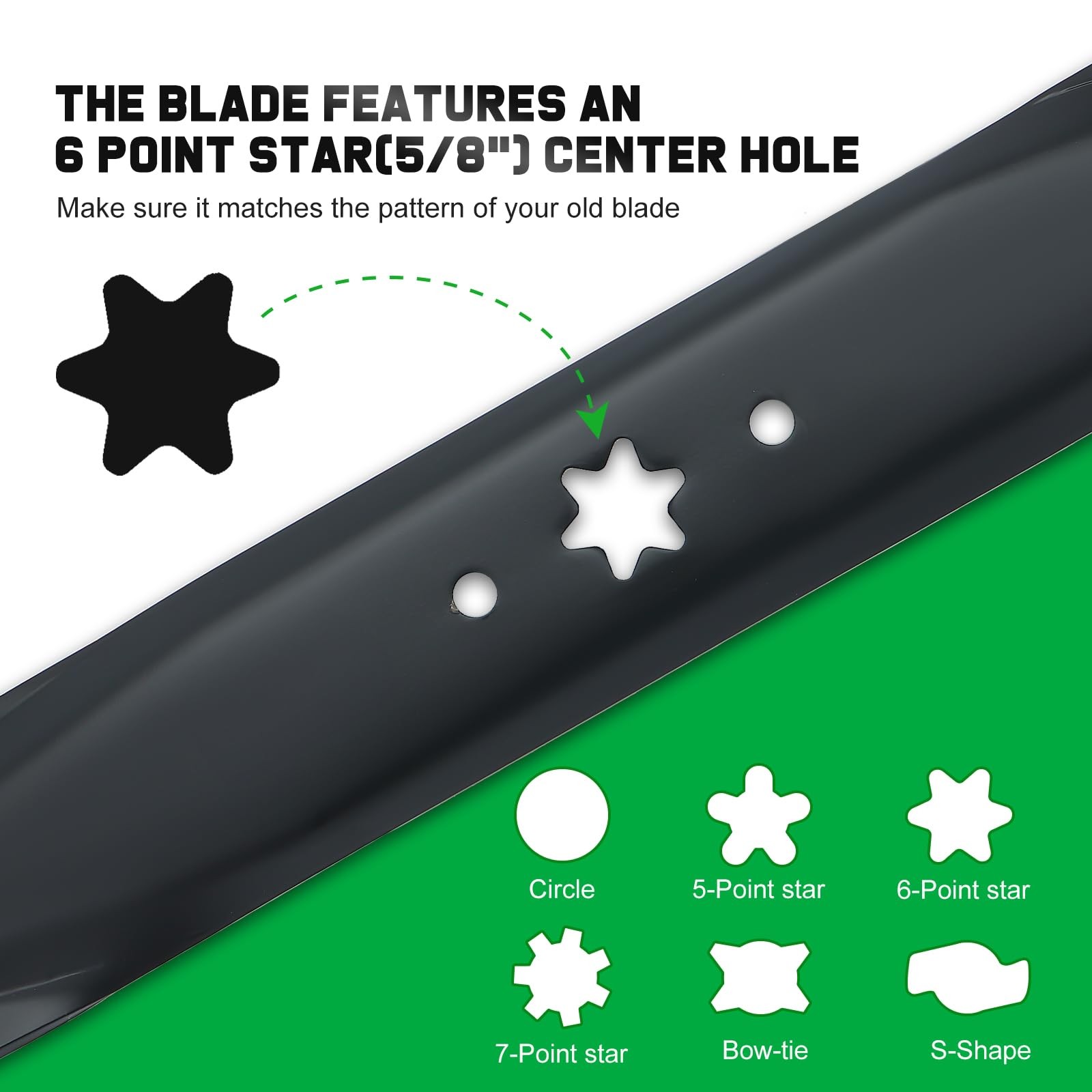 Mower Blades for Cub Cadet 46in Zero Turn XT1 LT46 942~04290 6~Star