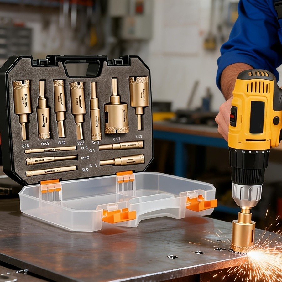 BOURVILL-5+6/20+3PCS Drilling tool kit – Suitable for drilling on dry-cut tiles