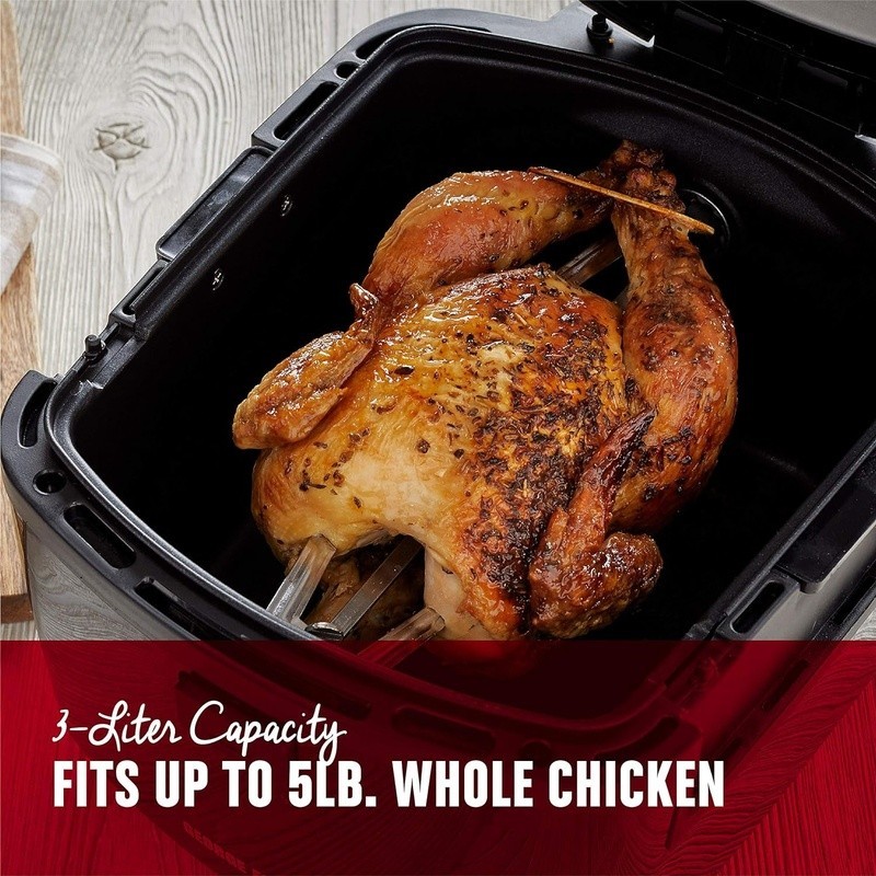 Air Fryer Rotisserie 3L Capacity Rotating Basket Dishwasher Safe Parts New
