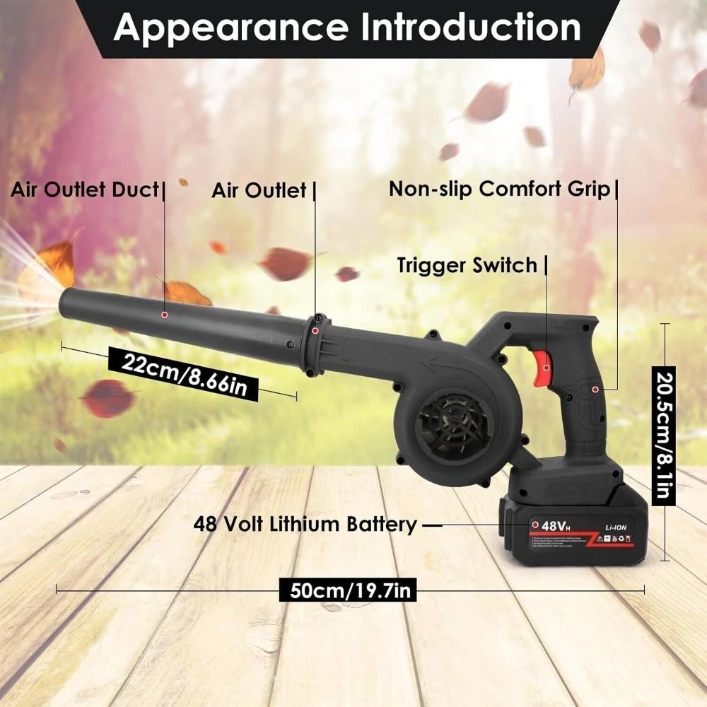 New Cordless Leaf Blower Vacuum Handheld Electric Leaf Blower With 2 Battery USA