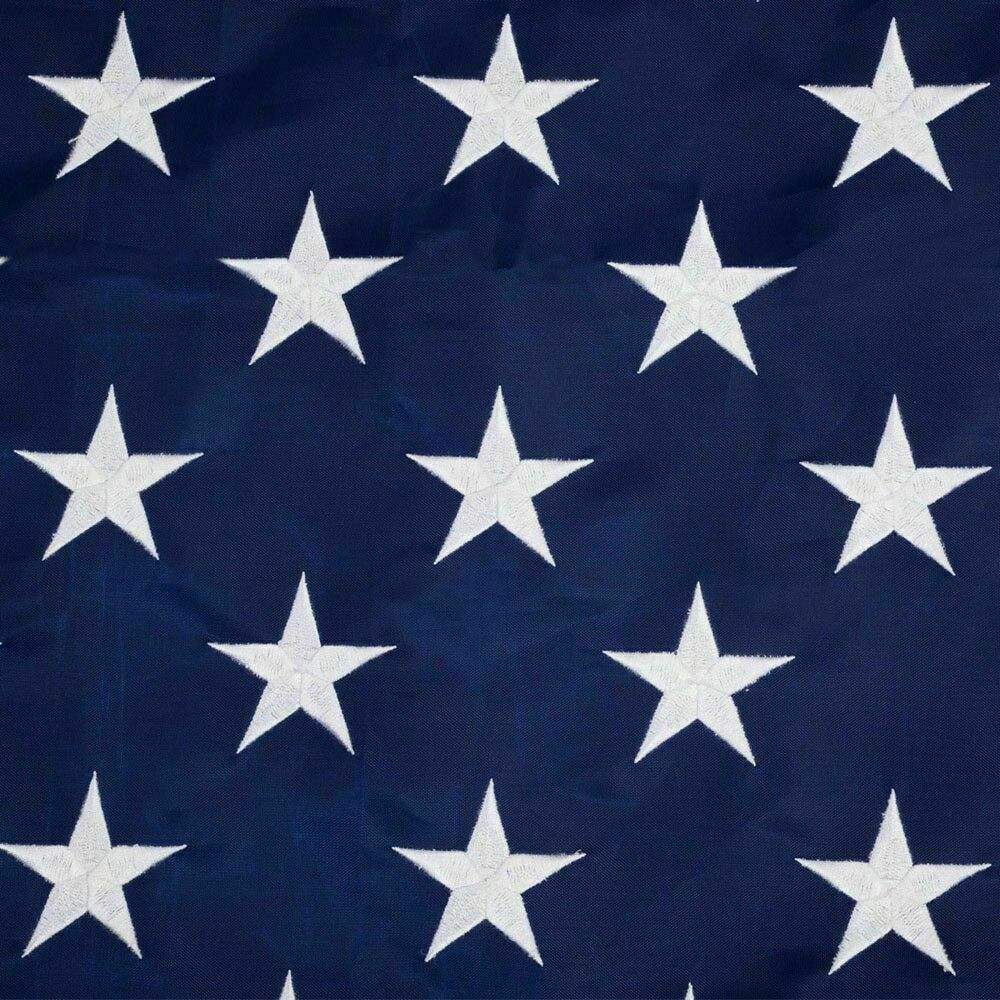 US American Flag Heavy Duty Luxury Embroidered Stars Sewn Stripes Grommets Nylon