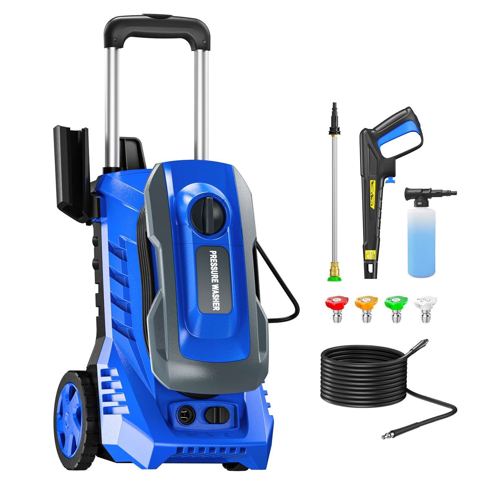 Electric Pressure Washer 5000PSI-Max 2.8GPM with 25FT Pressure Hose, Blue