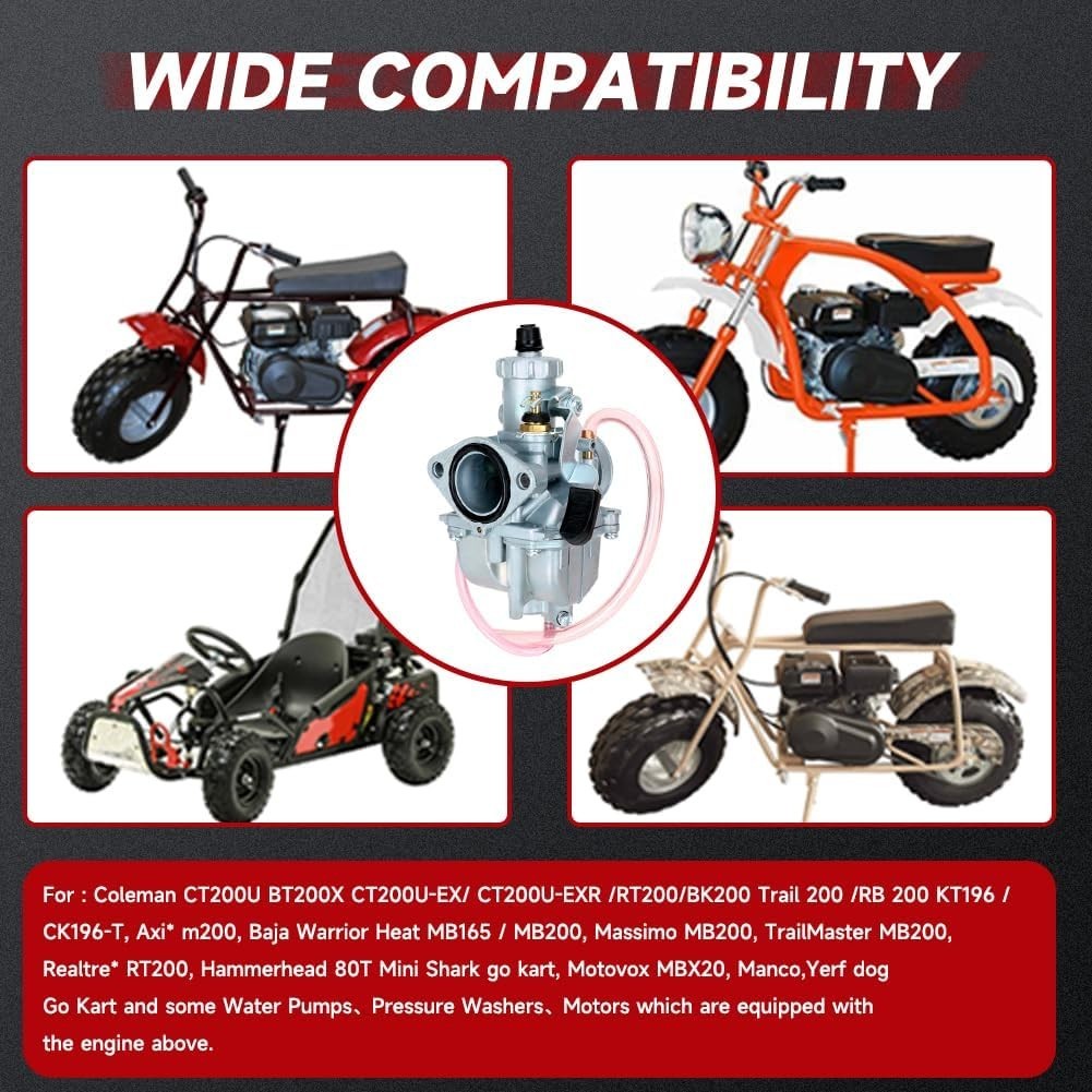 26mm Carburetor Assembly for Go-Kart & Mini Bike Engines – All-Inclusive