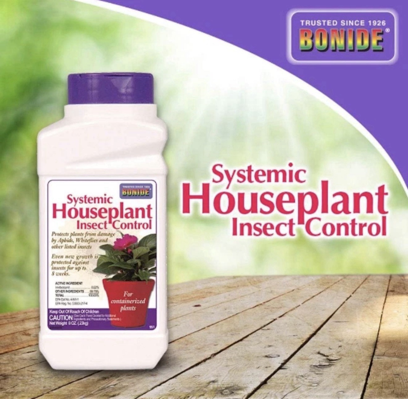 Bonide Systemic Houseplant Insect Control, 8 oz Ready-to-Use Granules for Indoor