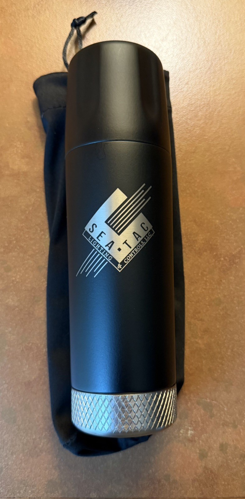 High Camp Torch Flask, Stainless Steel Black, 9 oz Brand New w/ Bag & Box
