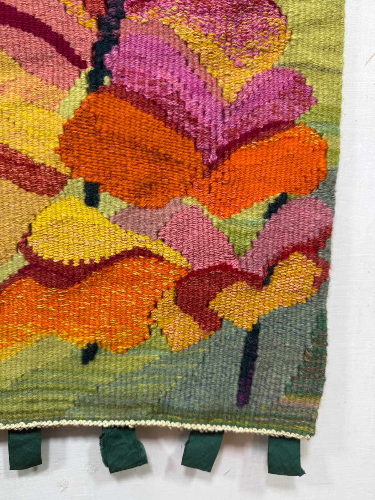 Vintage Beautiful Hand Woven Wool Weaving Tapestry Kilim Rug 50×41 Cm