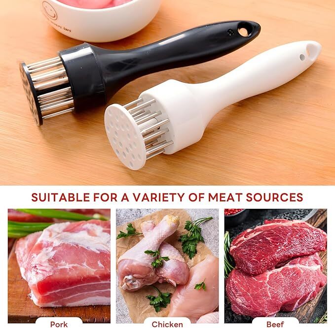 Meat Tenderizer Tool 21Needles Stainless Steel for Tenderizing Kitchen Tool USA