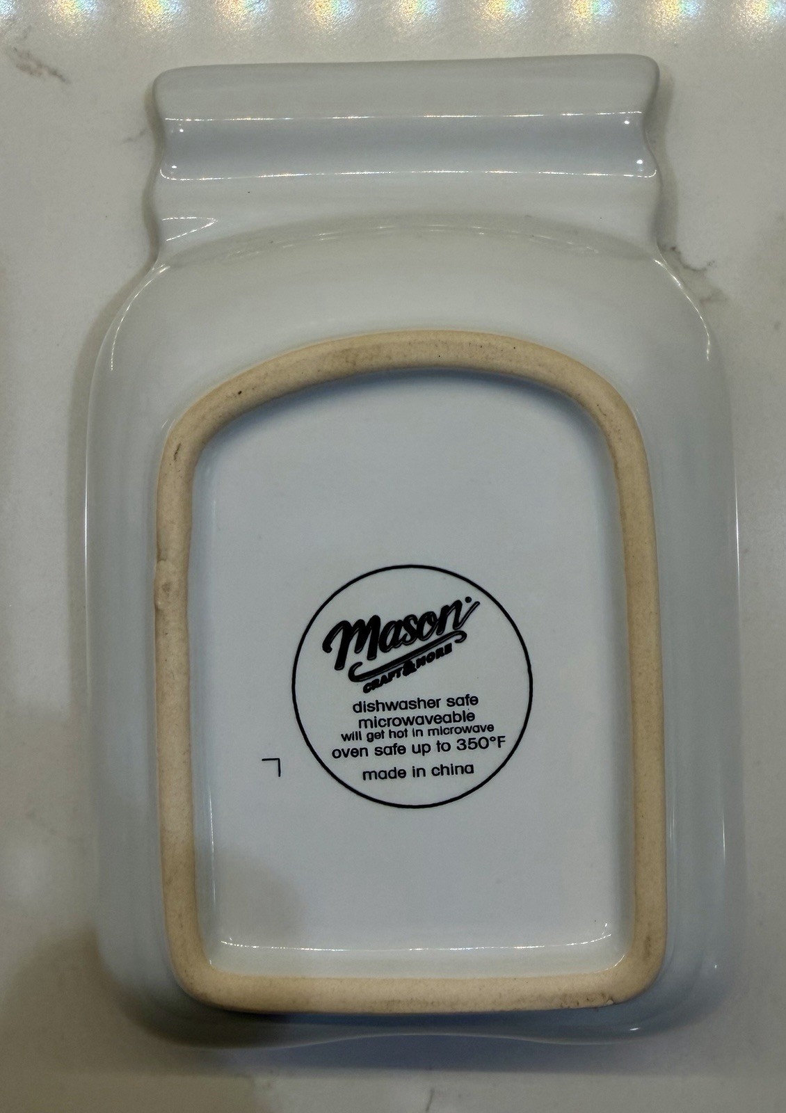 Mason Crafts Root White Ceramic Spoon Rest Modern Solid Less Than 10 in
