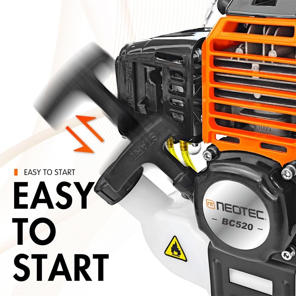 52cc 2-Cycle Gas Grass String Trimmer Gas Weed Eater Lawn Mower Orange Upgraded