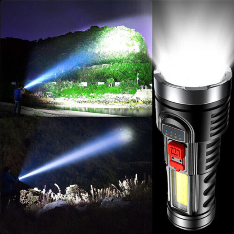 2X 990000000 Lumens Super Bright LED Tactical Flashlight Rechargeable Work Torch