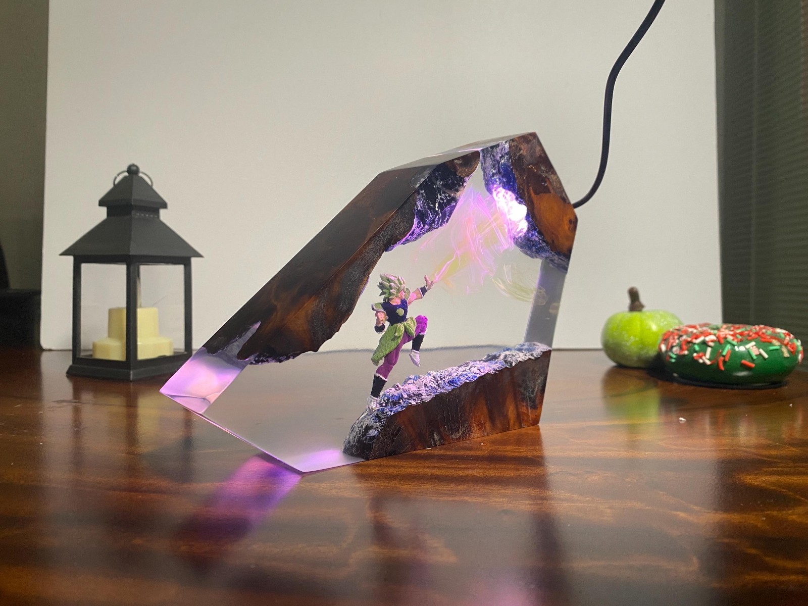 Broly resin lamp, Dragon Ball Gift, Epoxy resin lamp