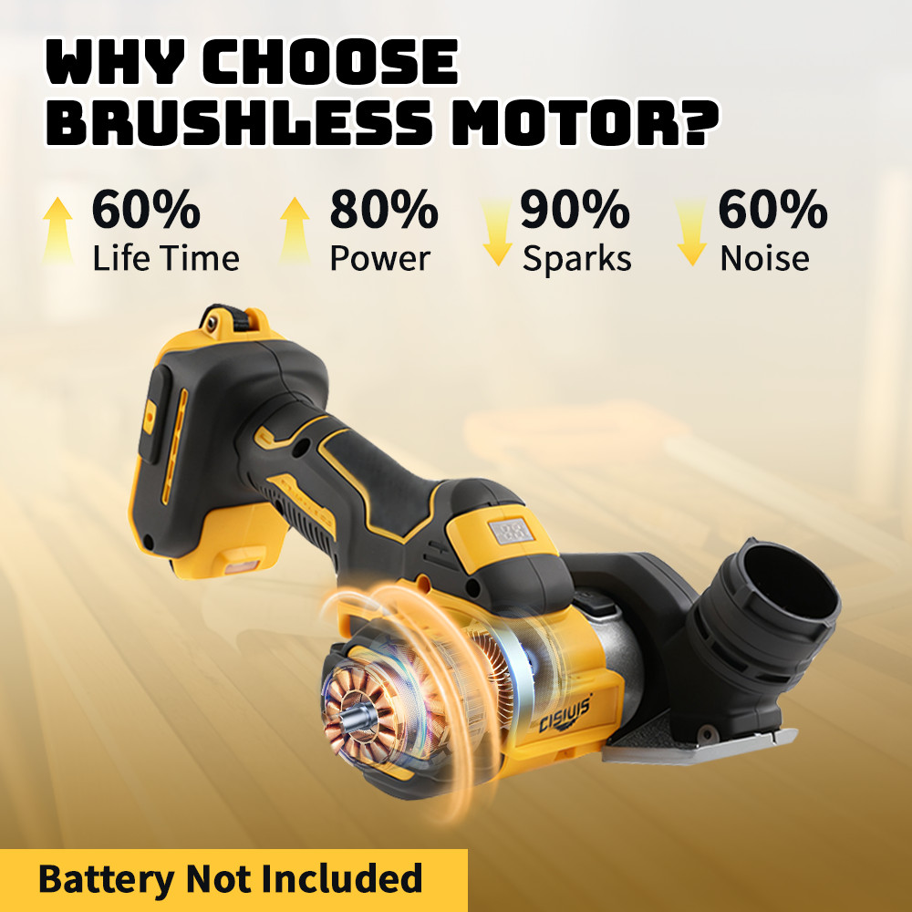 Compact 3″ Electric Circular Saw – Brushless Motor, Fits DEWALT 20V/18V