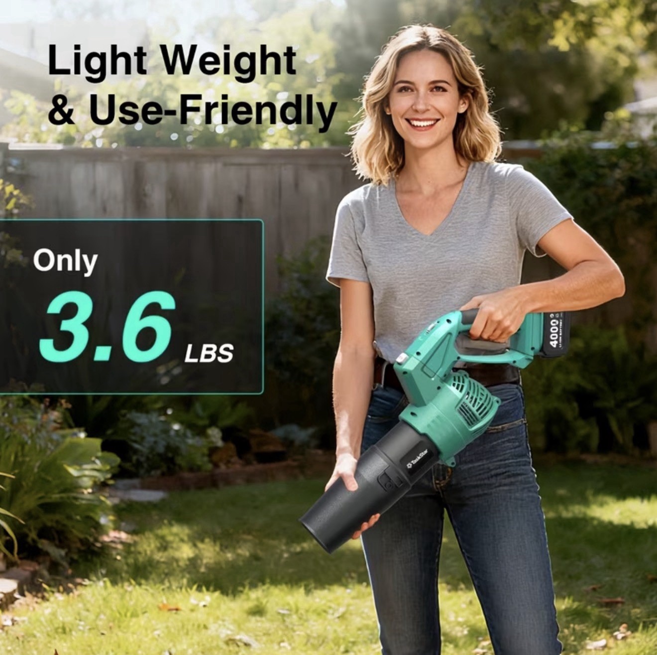 Cordless Leaf Blower 550 CFM 150 MPH – 2026 Upgrade Kit w/ 2x 4.0Ah Batteries..