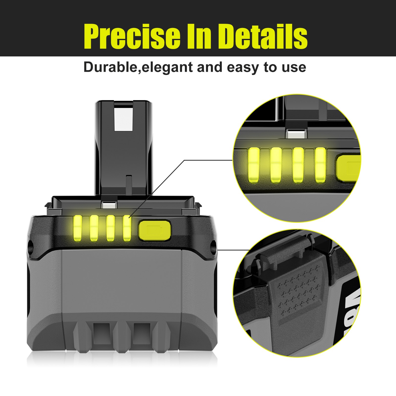 FOR RYOBI P108 ONE+ PLUS 18V 6.0 Ah LITHIUM-ION HIGH PERFORMANCE BATTERY PBP007