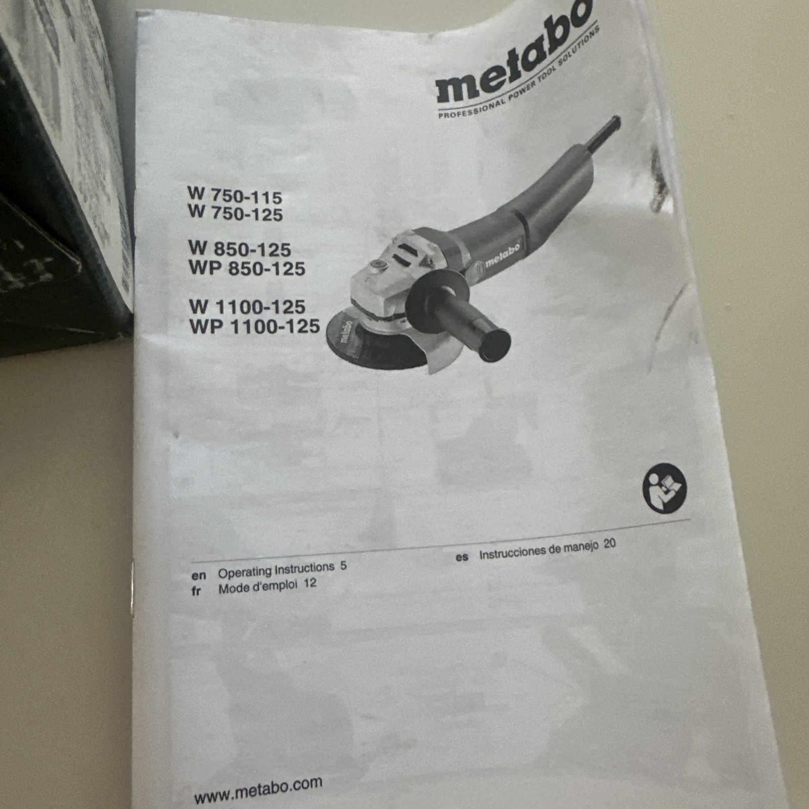 Metabo 4.5In/5In Angle Grinder – 12000 Rpm – 11.0 Amp With Lock-On – New