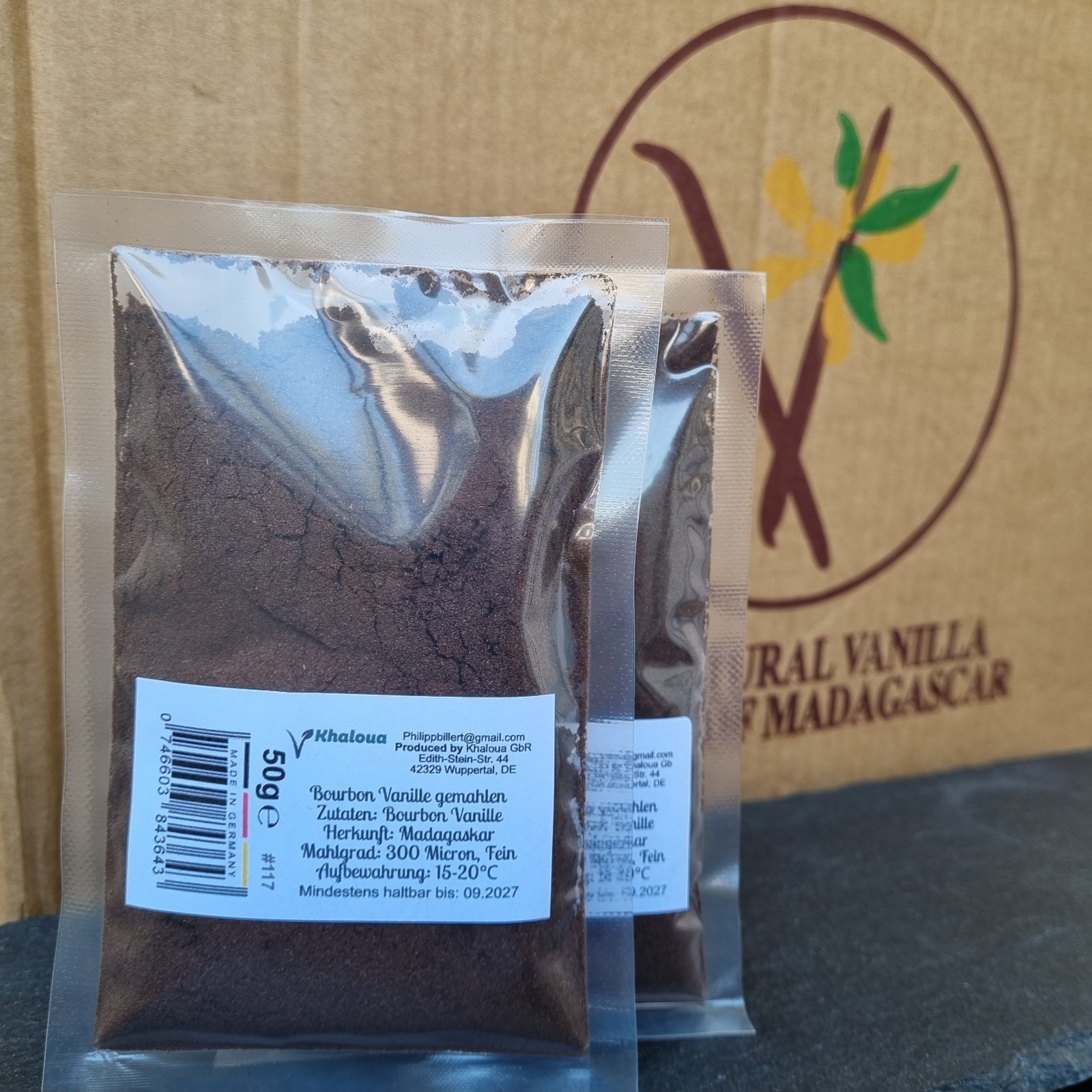 100G Ground Vanilla From Madagascar 100% Bourbon Vanilla Powder Kh-Fairtrade
