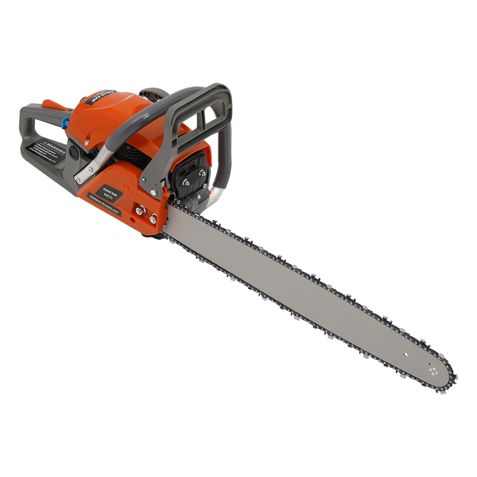 60cc Gas Powered Chainsaw with 22” Guide Bar Saw Chain 2-Stroke Engine Cut Wood