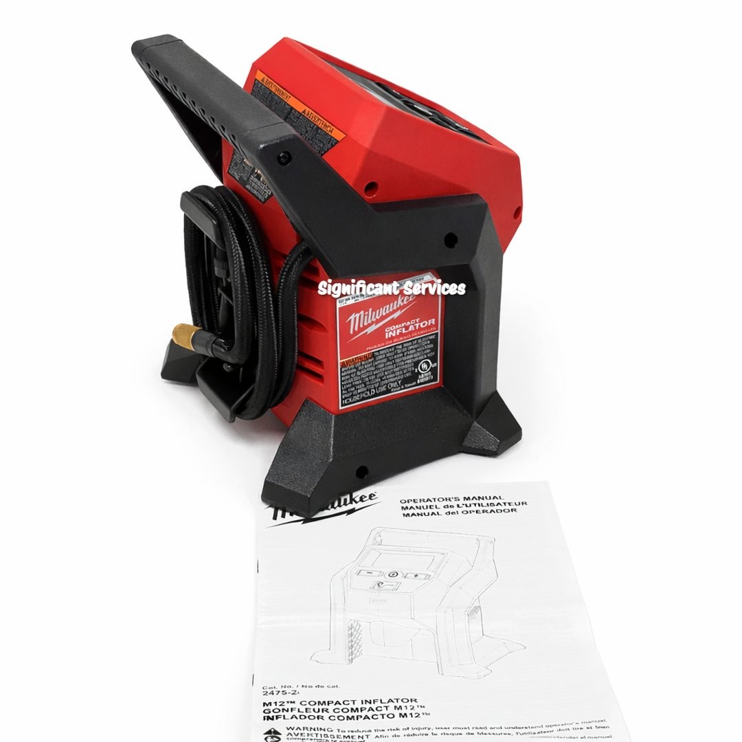 Milwaukee 2475-20 M12 Compact Inflator Cordless 12V Tire Air Compressor Tool