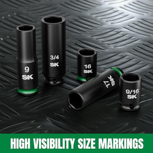 3/8″ Drive Impact Socket Set, 40-Piece Deep & Shallow Sockets, Metric 8 to