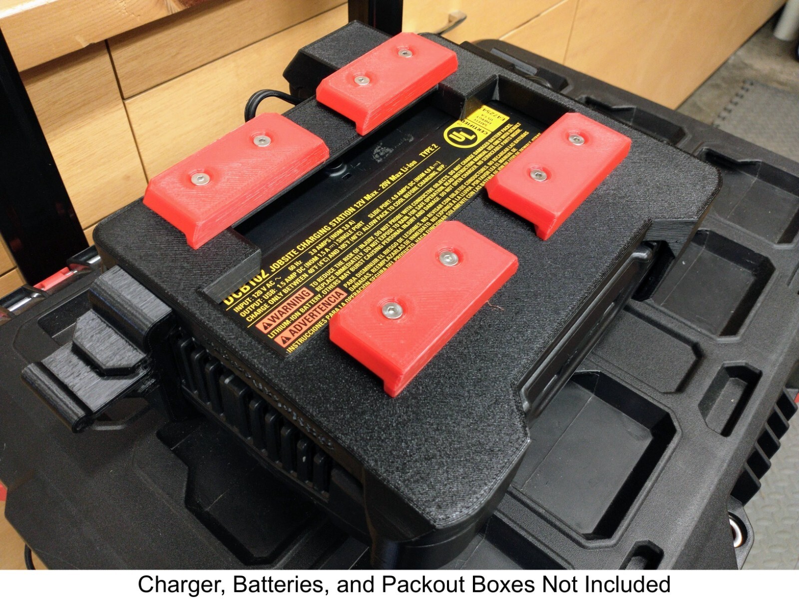 Packout Mount for DeWalt DCB102 Dual Port Charger **CHARGER NOT INCLUDED**