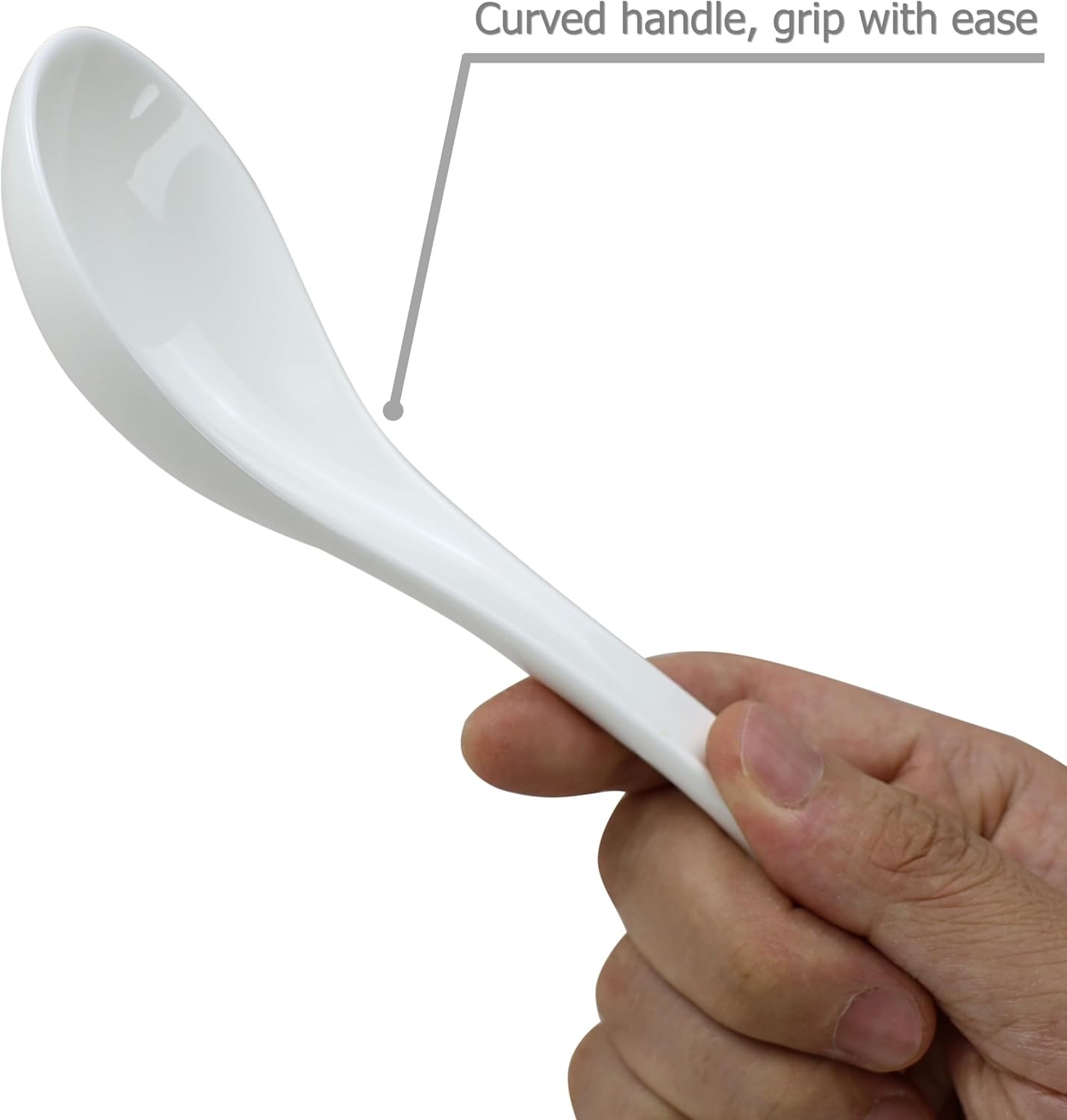 EIKS 2 Pack Porcelain Serving Spoon Soup Ladles for Serving Cooking Mixing Stews