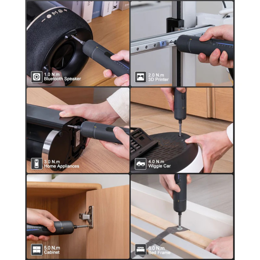 Fanttik S2 Pro Cordless Electric Screwdriver 7 Torque Settings, 20 Magnetic Bits