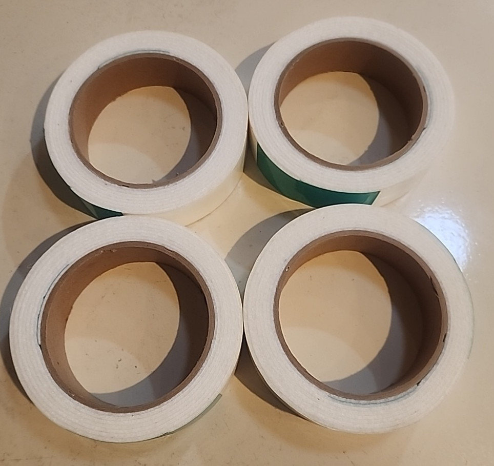 4 Rolls Felt Strips with Adhesive Backing, 1″Wx 85L”x .062 (1/16″) Thick White