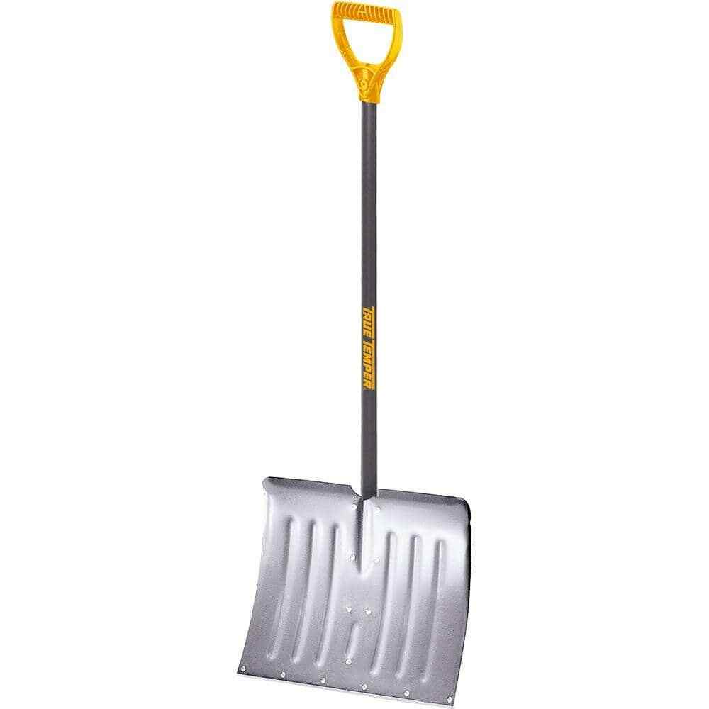 NEW Durable Snow Shovel Aluminum Blade 38.3 in. Steel Handle Poly D-grip Snowfal