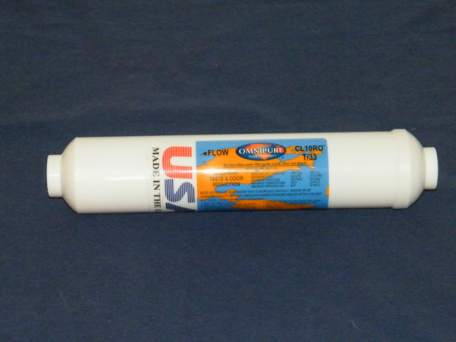 OmniPure Inline filter CTO Chlorine Taste Odor CL10RO T/33 10″ x 1/4″ FNPT