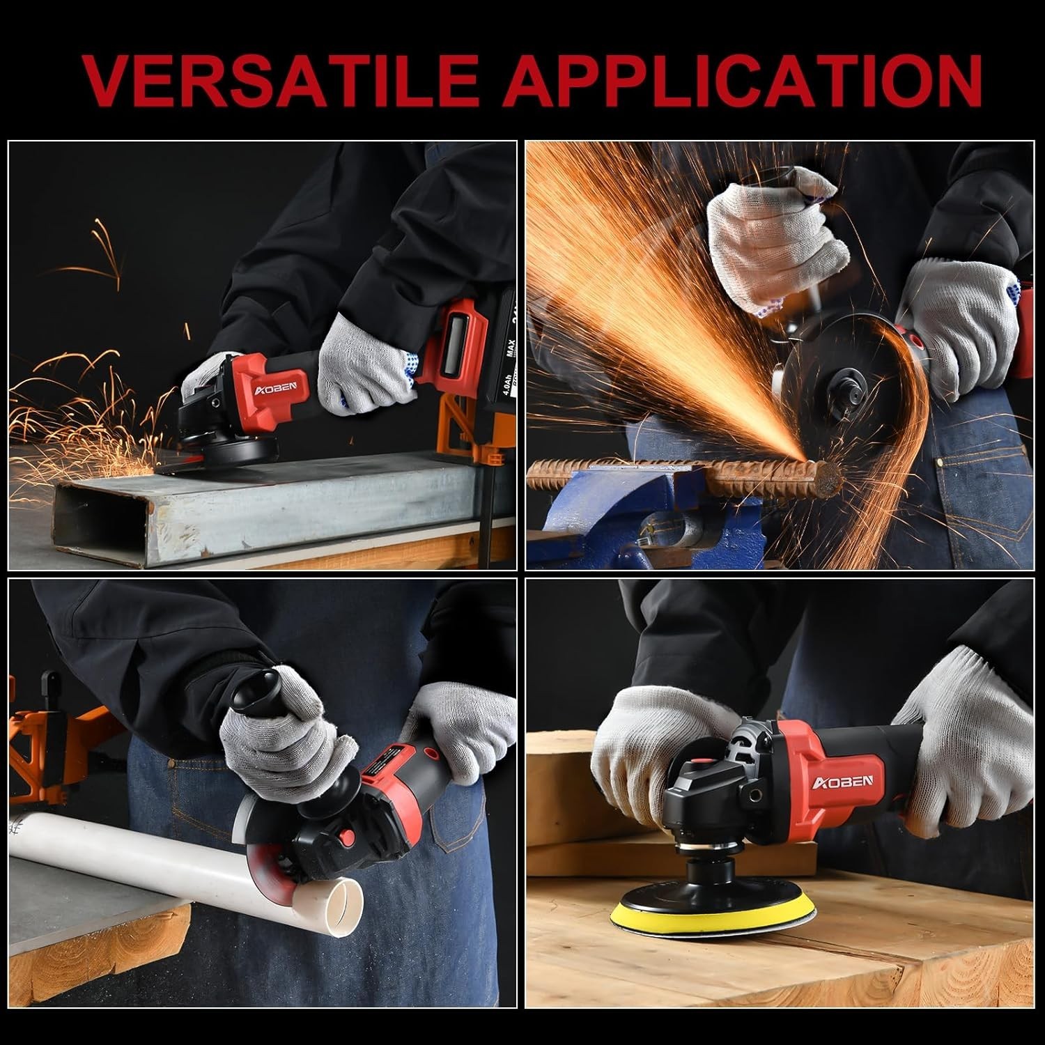 21V Cordless Angle Grinder Tool, 4-1/2 Inch Power Brushless Cut Off Grinder, …