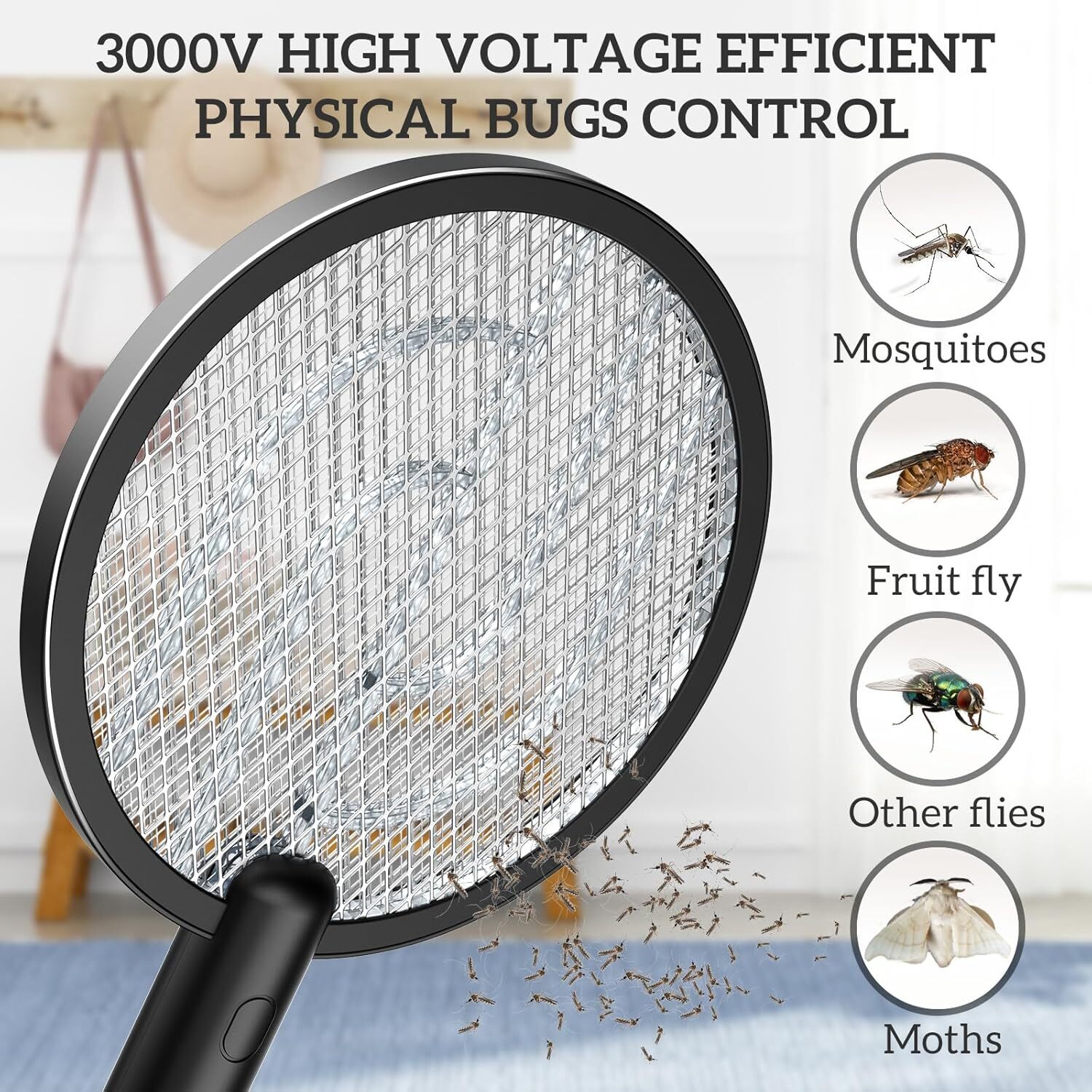⚡2Pack Electric Fly Swatter Bug Zapper Zap Mosquito Killer Pest Insect Racket