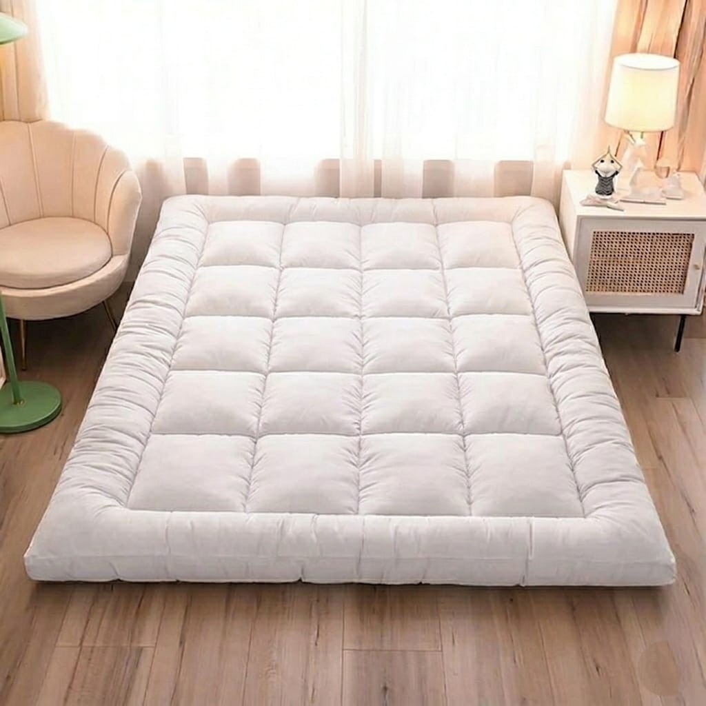 Extra Thick Japanese Sleeping Floor Mattress Foldable Roll Up Futon Tatami Mat