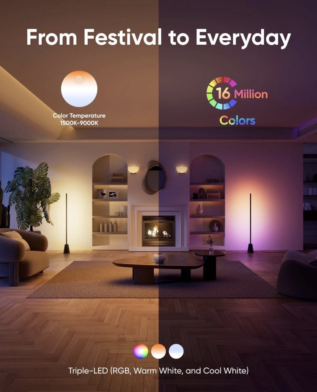 Indoor Floor Lamp E10 Smart FLoor Lamp Living Room Light Christmas Gift