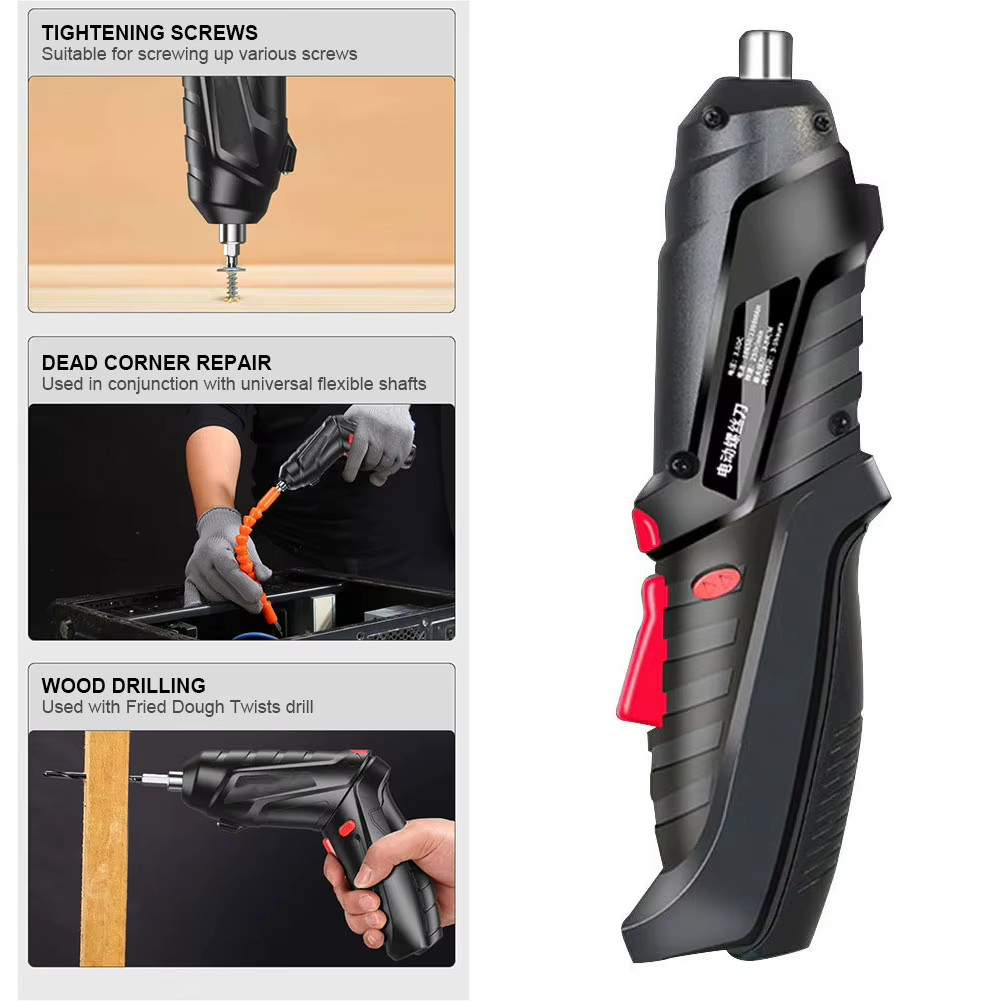 3.6V Electric Screwdriver Rechargeable Cordless Electric Drill Power Tool Set