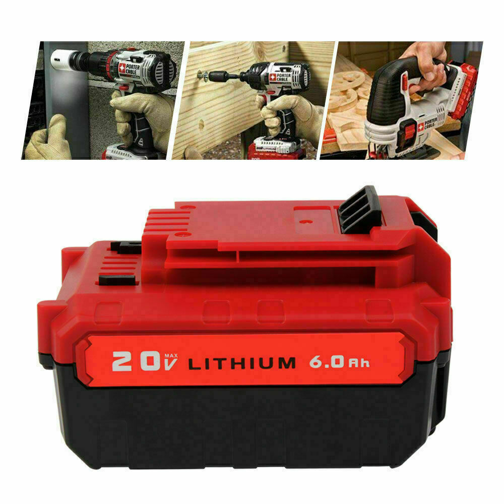 2PCS 8.0Ah For Porter Cable Battery 20V MAX Lithium Ion PCC680L PCC685L /Charger
