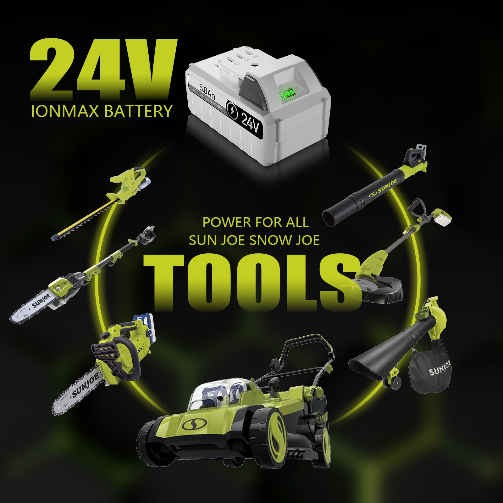 1~2 Pack Li-Ion Battery For Snow Joe 24V 24VBAT-LTW 24VBAT-LTE 24VBAT-LT 24VBAT