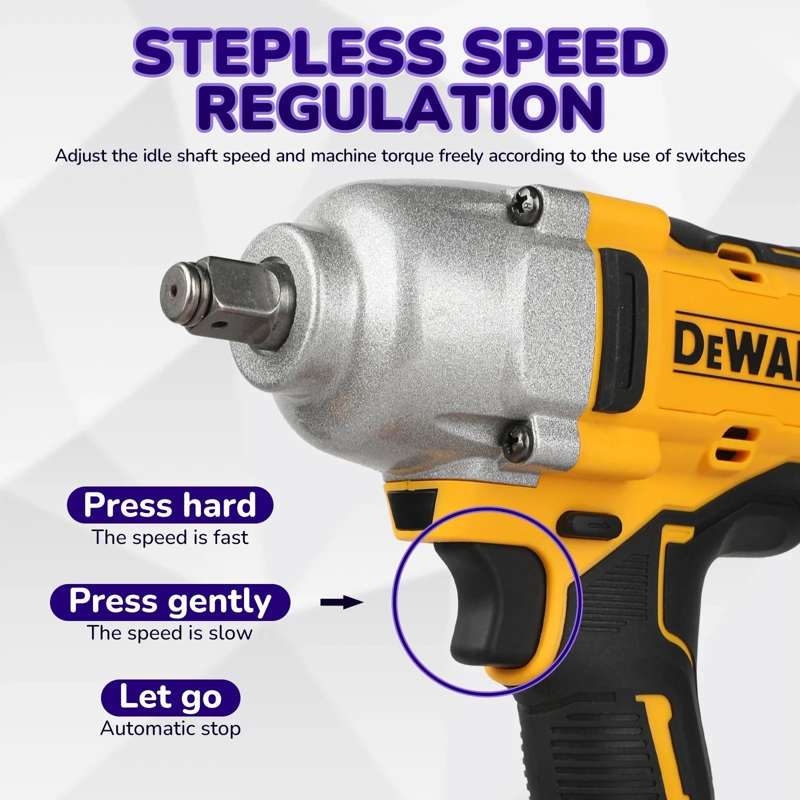 DeWALT DCF900 20V Brushless Impact Wrench 1/2″ 1898Nm High Torque Cordless..