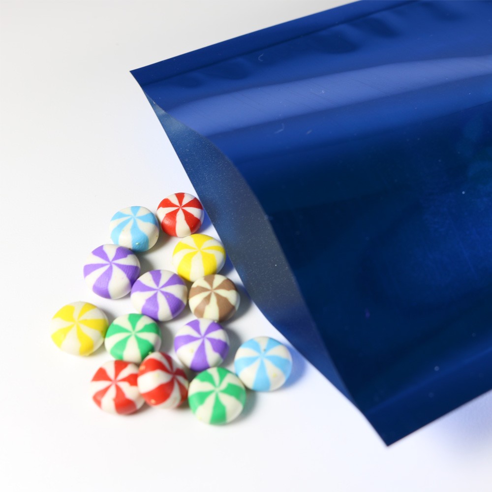 Many Different Sizes/Colors for 100 Flat Metallic Open Top Bags w/ Tear Notches