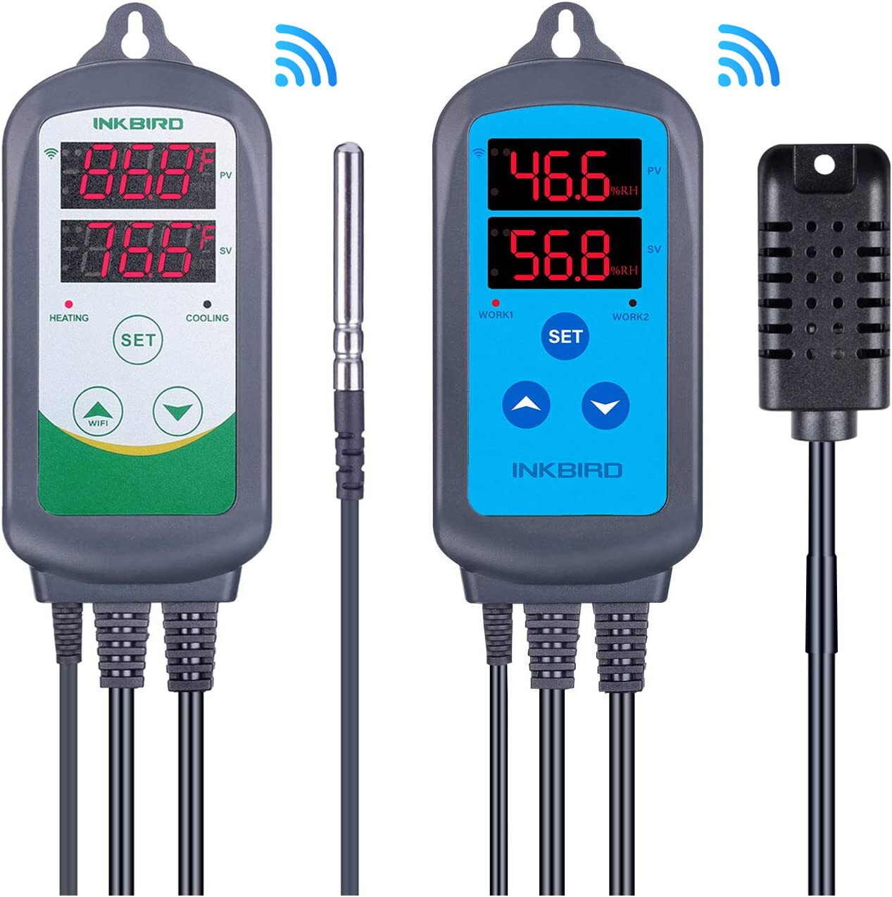 Inkbird Temperature Humidity Controller WiFi 2.4G Thermostat Outlets Humidistat