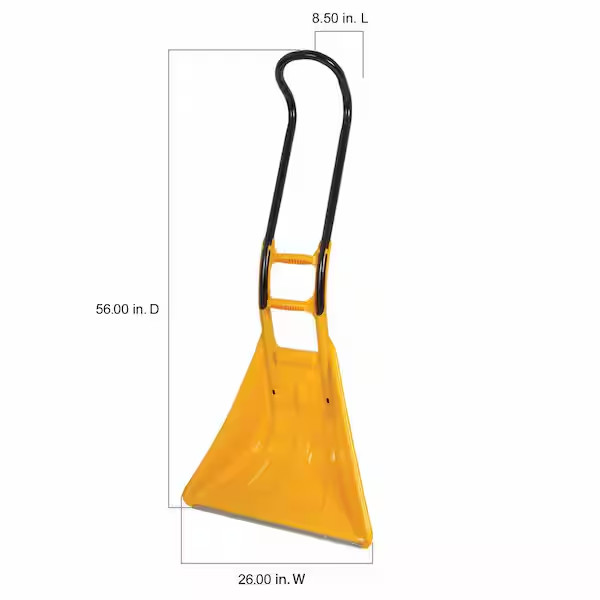 True Temper 43 in. Aluminum Handle 26 in. Poly Blade SnoBoss Snow Shovel