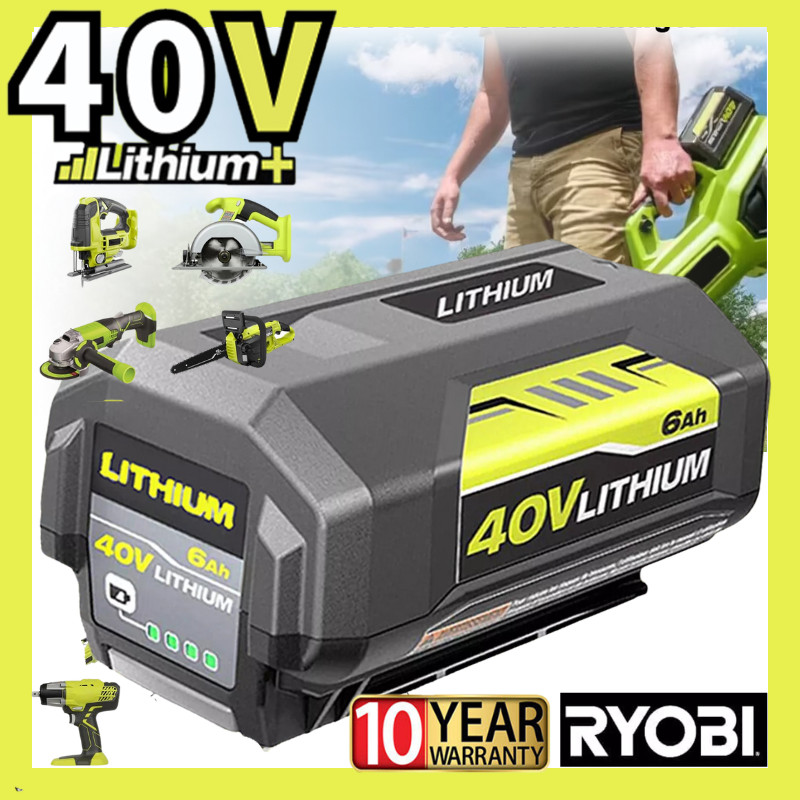 2pack 8.0Ah For Ryobi 40V Lithium Battery 6.0Ah High Capacity OP40602 OP40605 US