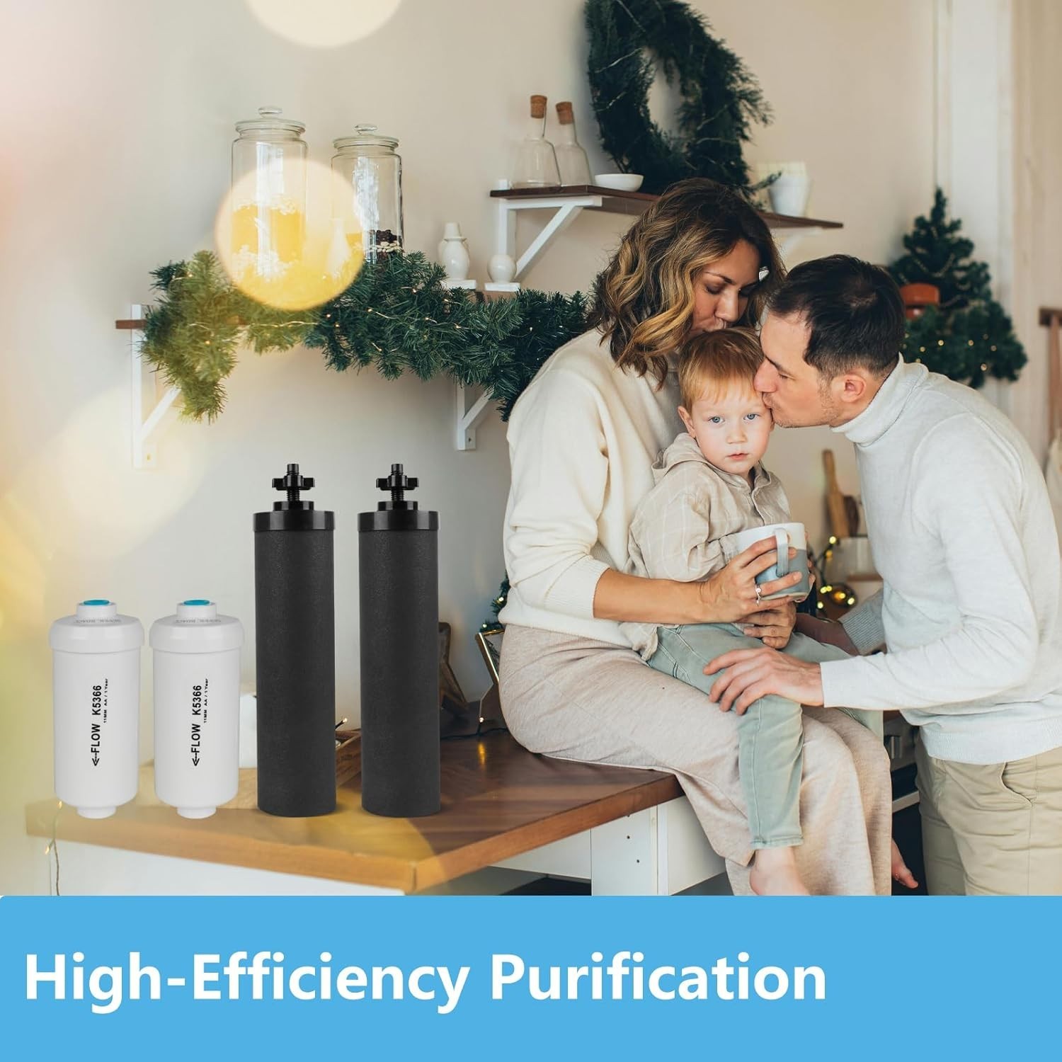Gravity Water Filter Replacement,for Berkey® Black Carbon (BB9-2®) Purification
