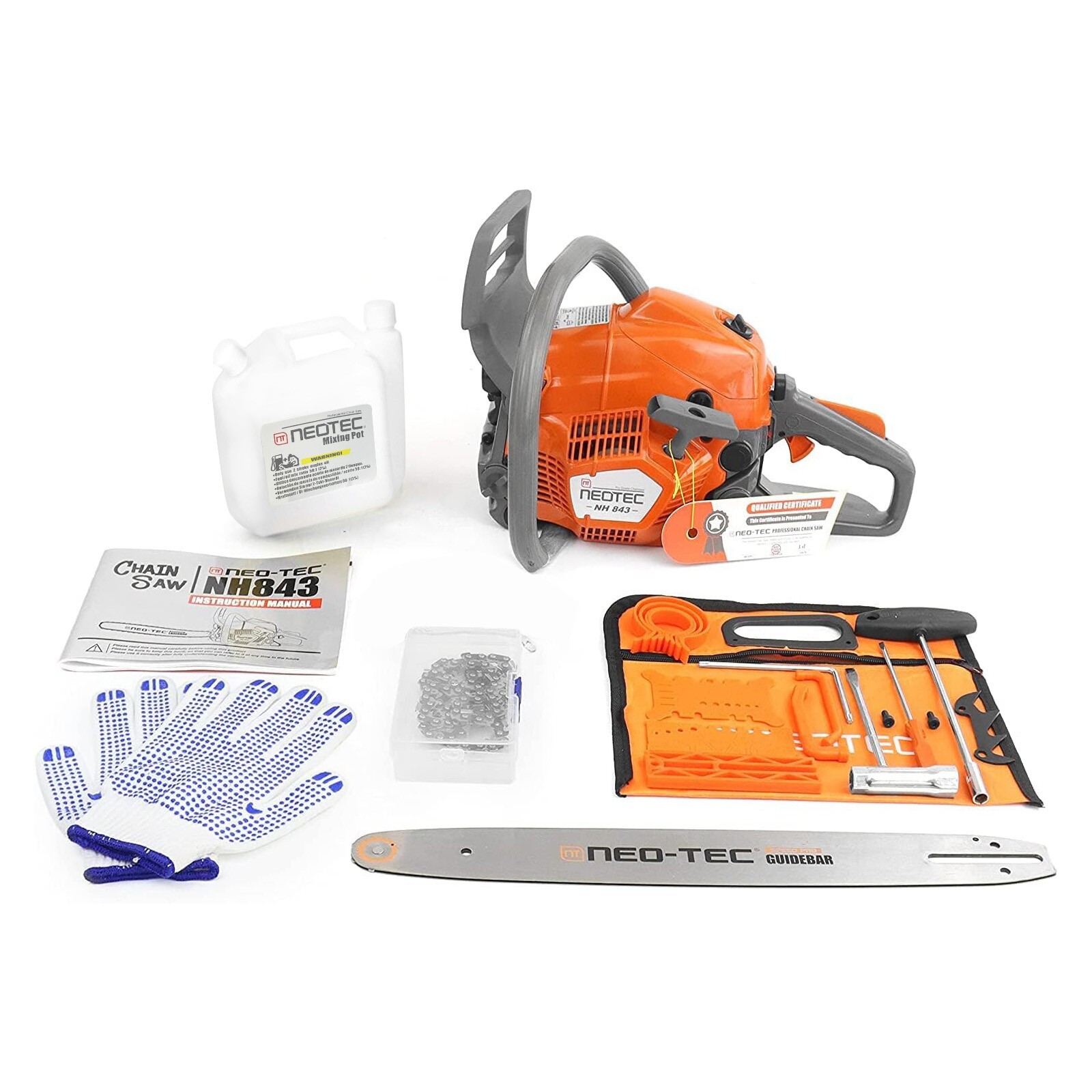 43cc Gas Chainsaw with 16” Guide Bar and Chain Compatible with Husqvarna 543XP