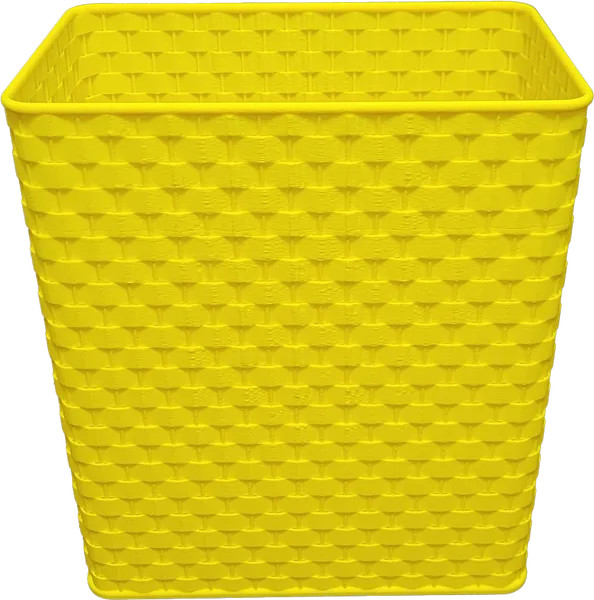 Sun Yellow Wicker Wastebasket/Stylish/Home Decor/Kids/Teens/Adults/Vibrant/Chic