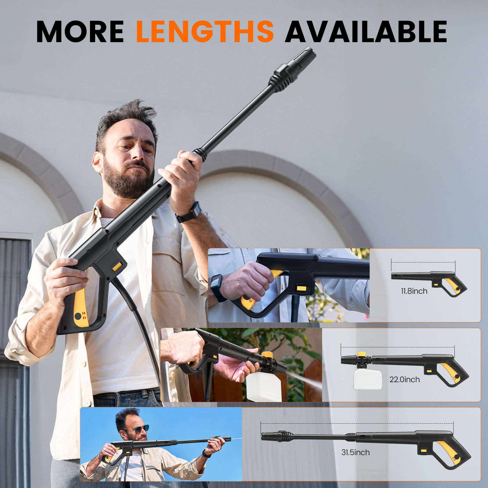 Electric Pressure Washer 4200PSI High Pressure Washer for Cars Fences Home Clean